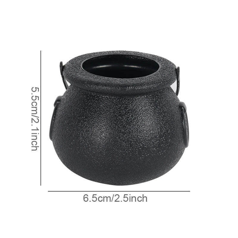 Mini Halloween Candy Buckets – 6 Cauldrons or 10 Pumpkins for Trick-or-Treat & Party Decor