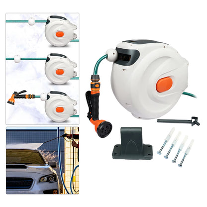 7 Pattern Hose Nozzle Water Hose Reel Slow Return System for Car Garden