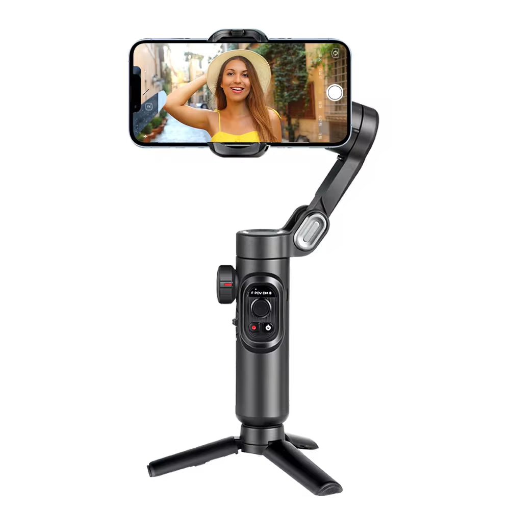 Smooth Your Shots! 🎥✨ The Ultimate 3-Axis Gimbal Stabilizer for Your Smartphone 📱 - Now with Face Tracking & Fill Light! Perfect for iPhone & Android! 💡👤