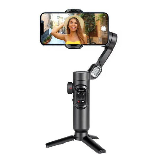 Smooth Your Shots! 🎥✨ The Ultimate 3-Axis Gimball Stabilizer for Your Smartphone 📱 - Now with Face Tracking & Fill Light! Perfect for iPhone & Android! 💡👤.
