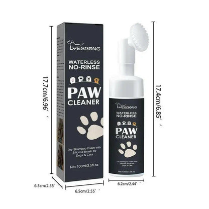 Dog Paw Washing Foam -  Rinse-Free Paw Cleaner.