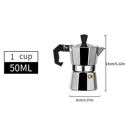 Aluminum Italian Octagonal Moka Coffee Kettle - Authentic Traditional Coffee  Pot for Home, Office, Travel, and Outdoor Use.