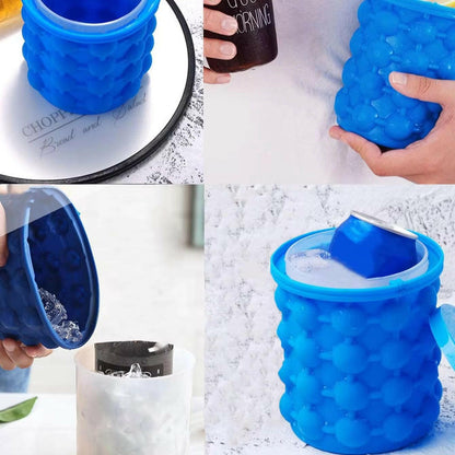 Flexible Silicone Ice Cube Maker - - Portable, Durable & Reusable!.