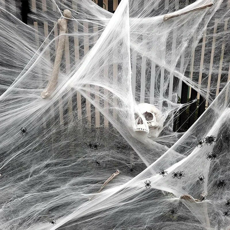 Stretchy Artificial Spider Web – Multi-Color Cobwebs for Halloween Party & Haunted House Decor (20g/40g)