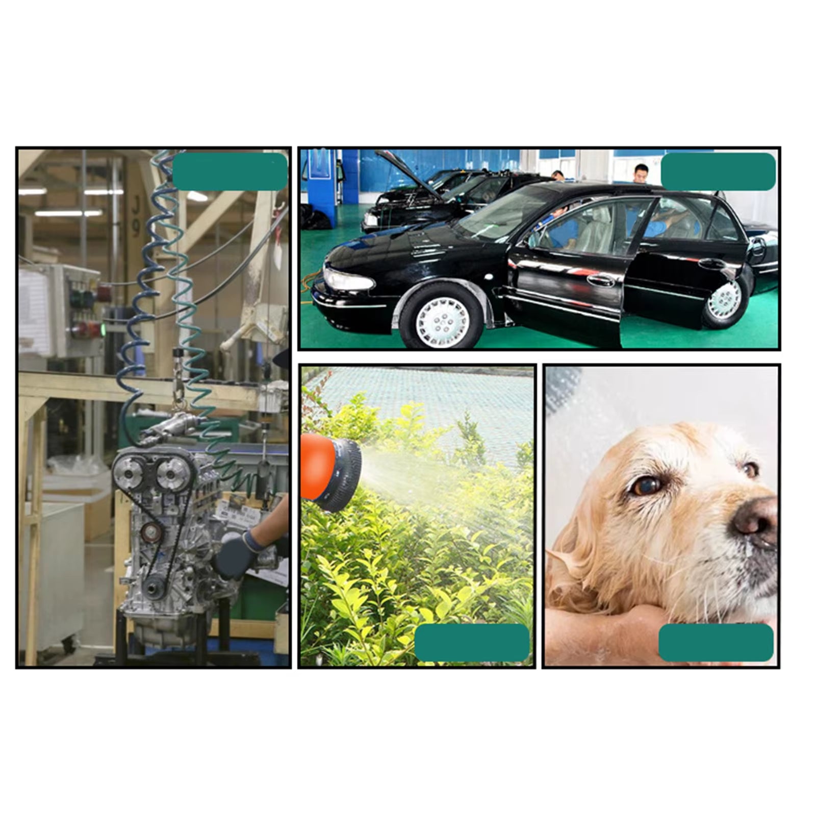 7 Pattern Hose Nozzle Water Hose Reel Slow Return System for Car Garden