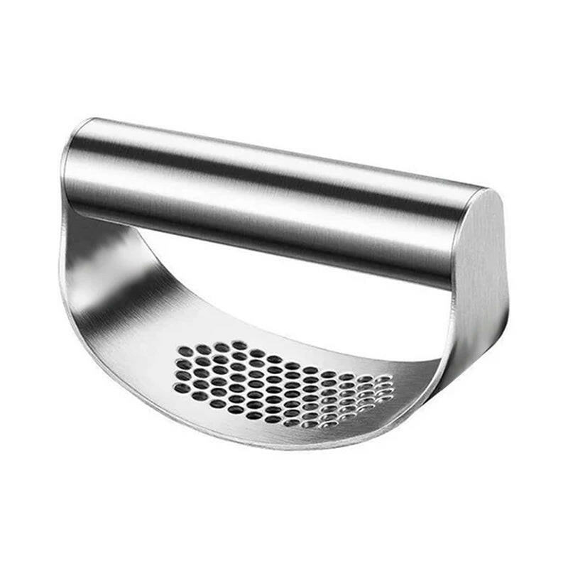 Upgraded Stainless Steel Garlic Press – Ergonomic Rocker for Effortless Mincing