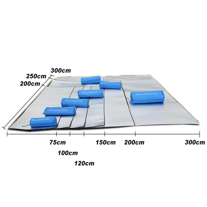 Ultralight Waterproof Camping Mat Picnic Blanket Beach Mattress Sleeping Pad Aluminum Foil EVA Foam Mat Outdoor Tent Footprint.