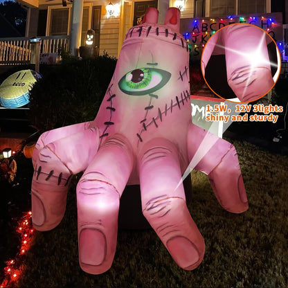 6FT Halloween Inflatable  Broken Hand with LED Lights – Waterproof Blow-Up Yard Decoration for Indoor/Outdoor Use