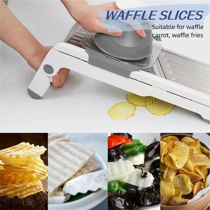 18-in-1 Adjustable Mandoline Vegetable Slicer – Precision Cutting for Every Kitchen.
