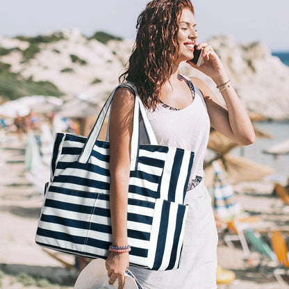 Stylish Waterproof Beach Tote Bag for Women - Large Capacity.