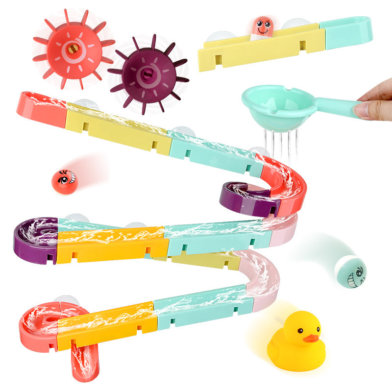 Colorful bath toys making bath time fun and safe for children, encouraging playful learning and creativity.