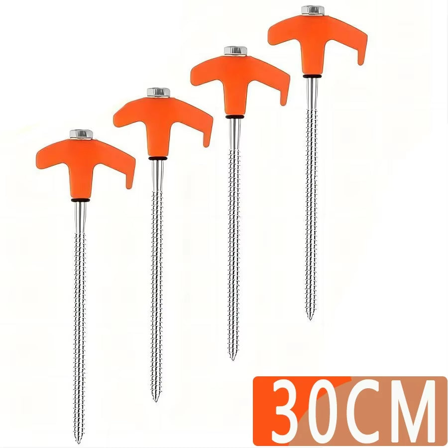 Screw in Tent Stakes 4 Pcs Tent Stakes Heavy Duty - Ground Anchors