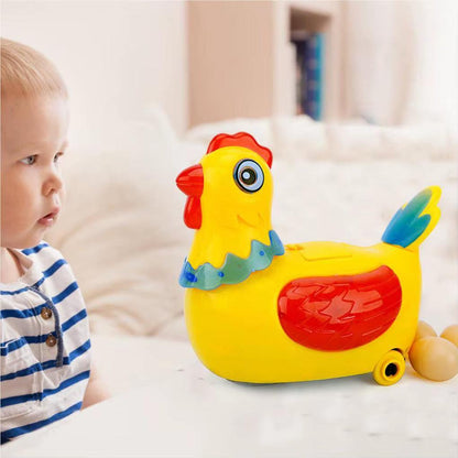 Walk, Cluck & Surprise – Electric Hen Laying Eggs Toy with Lights, Music & Obstacle Avoidance.