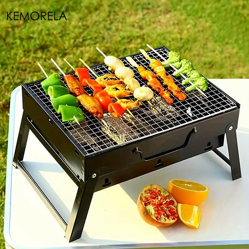 Portable BBQ - Stainless Steel Charcoal Grill.