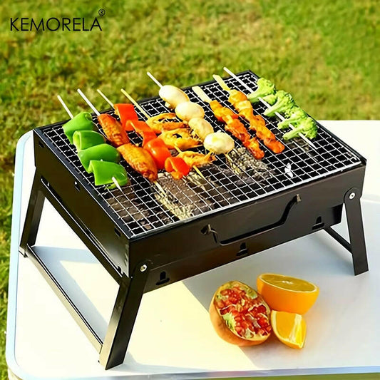 Portable BBQ - Stainless Steel Charcoal Grill.