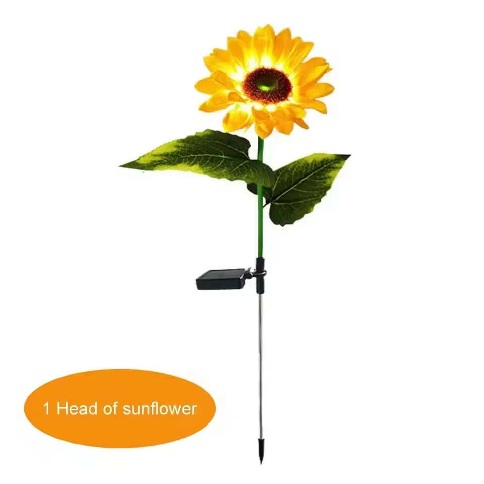 Brighten Your Outdoors with Eco-Friendly LED Solar Sunflower Lights - Waterproof & Easy to Install for Garden and Patio Décor!.