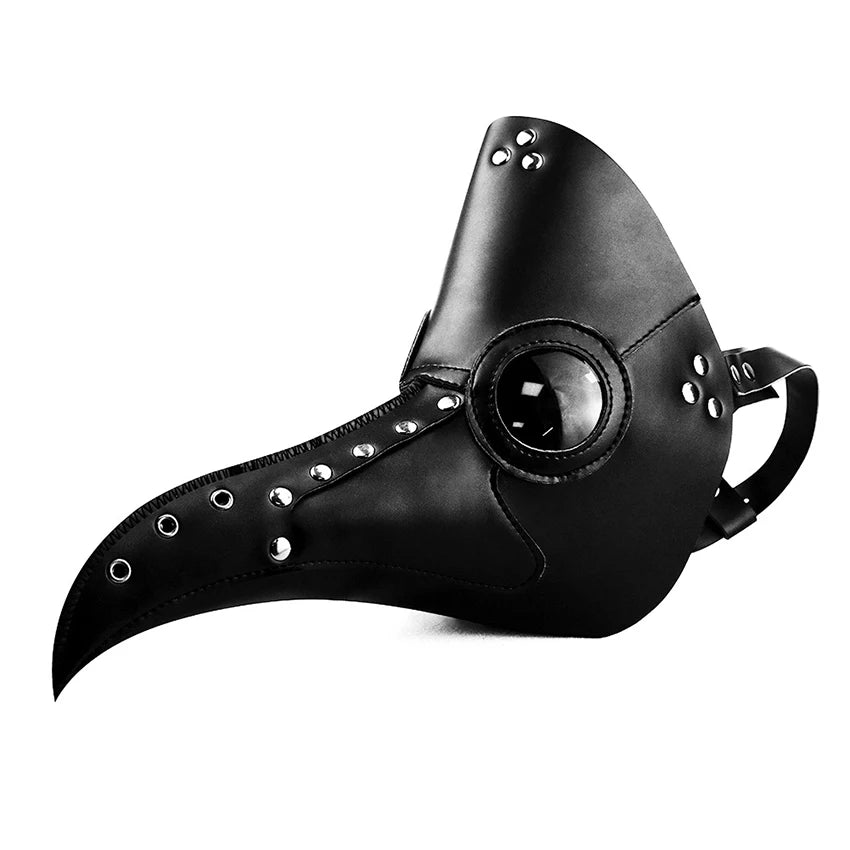 PU Leather Plague Doctor Mask – Steampunk Gothic Costume Prop for Halloween, Cosplay & Masquerade Events