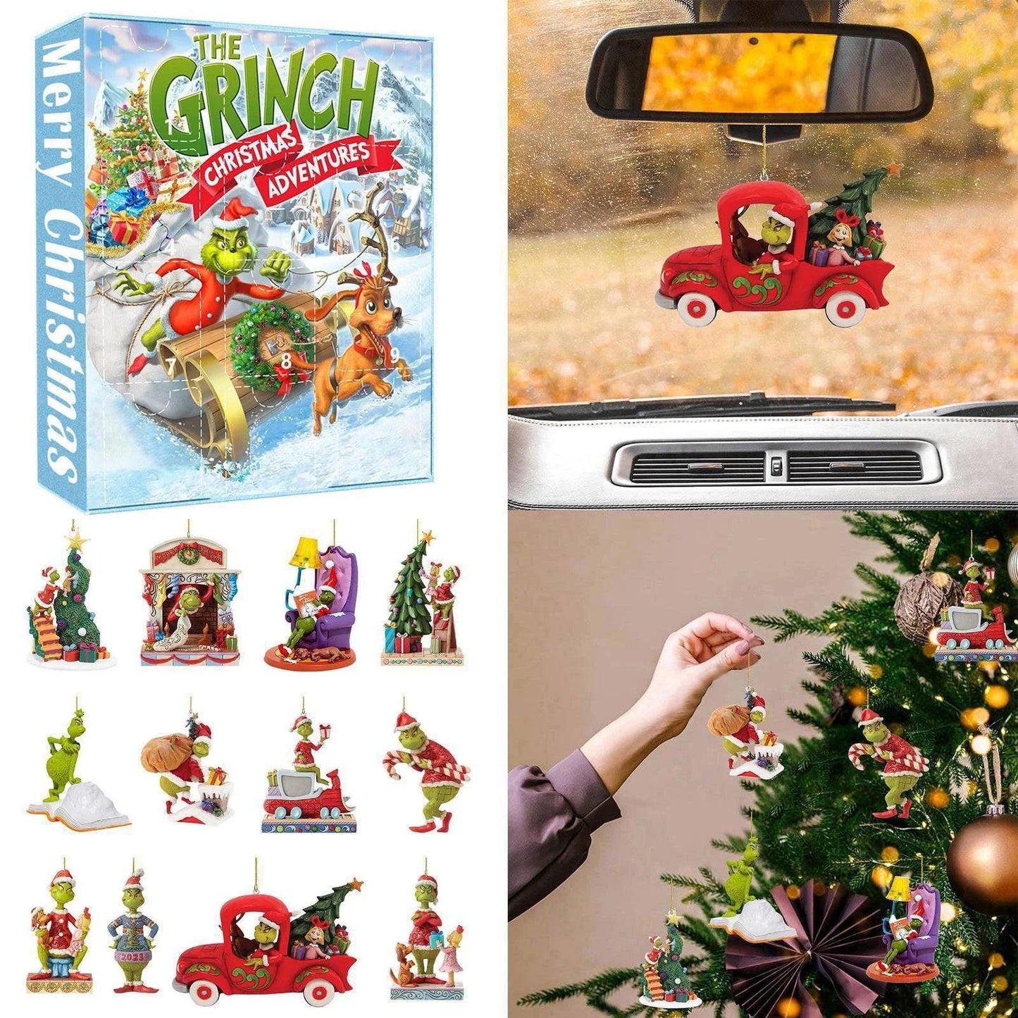 Grinch Advent Calendar 2025 – 24-Day Christmas Countdown with Collectible Figures.