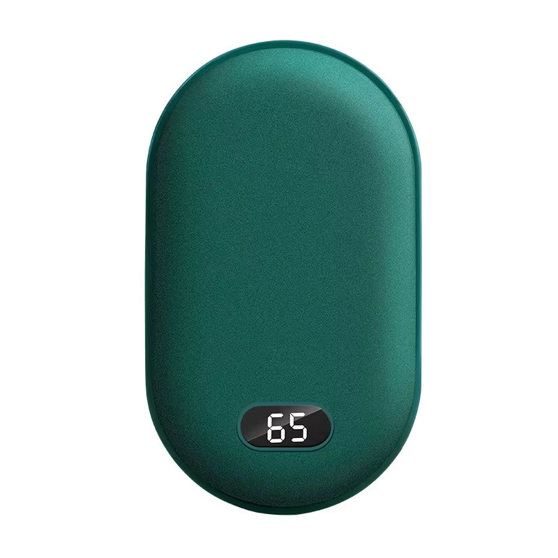 2-in-1 Pebble 10000mAh Rechargeable Hand Warmer & Power Bank – Winter Gift Essential.
