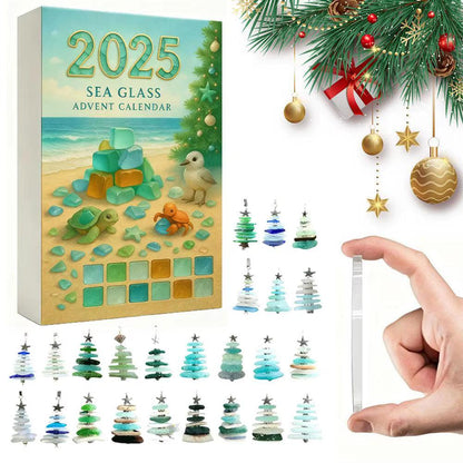 Sea Glass Advent Calendar – 24 Mini Christmas Ornaments.