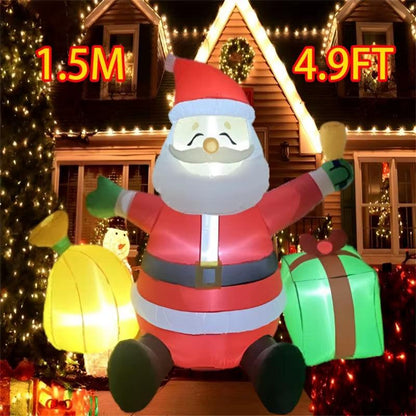 Christmas Inflatable  Decorations – LED-Lit Outdoor / Indoor Ornaments Featuring Santa, Snowmen, Trees, Bears & Gingerbread Characters