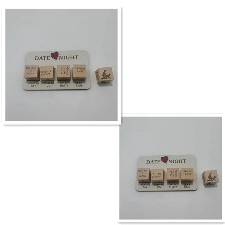 Cozy date night idea featuring unique wooden dice for fun and memorable moments