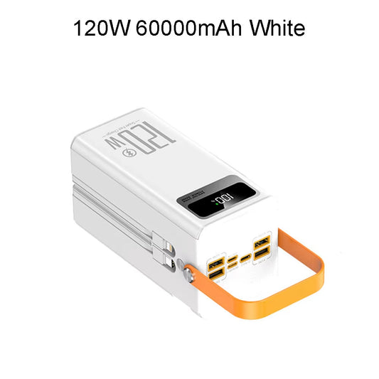 120W Portable Power Bank – High-Capacity Charging for Home & Camping!