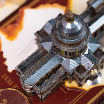 3D Metal Puzzle for Adult Saint Paul'S Cathedral, Assembled Religious Architecture Notre Dame Cathedral Model Kits Miniature Building, Birthday Gift Home Decor