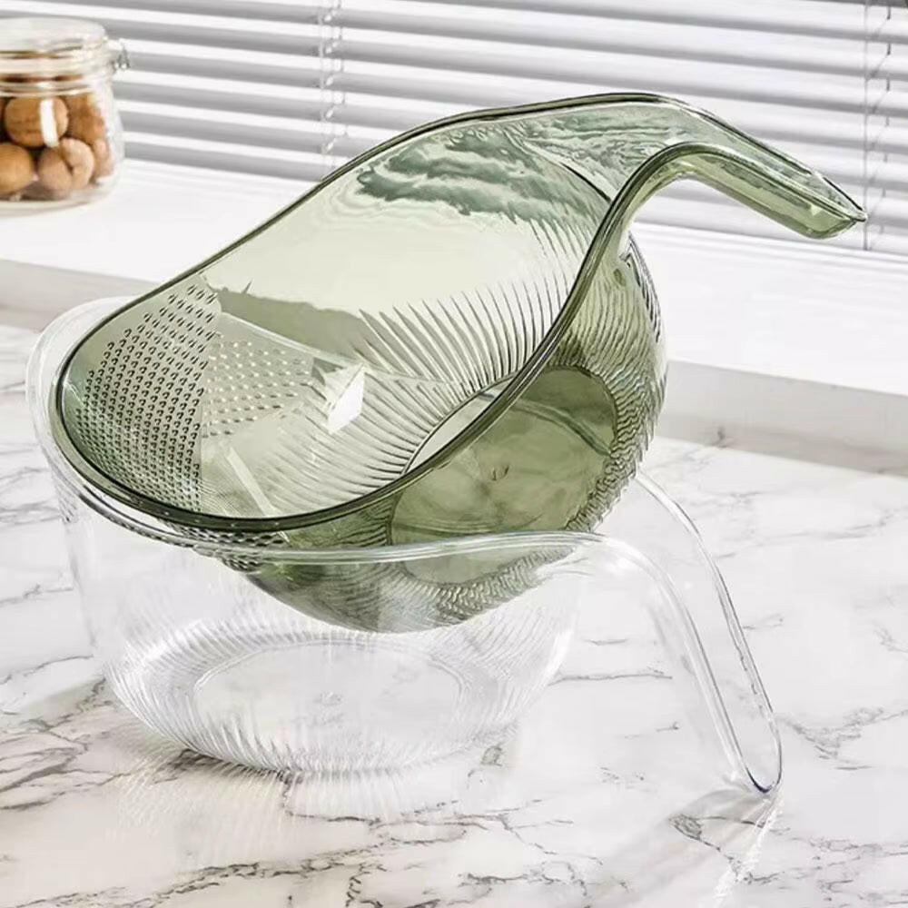 Transform Your Cooking Experience with Our Versatile Rice Washing Bowl - Durable Plastic Colander for Easy Food Prep!.