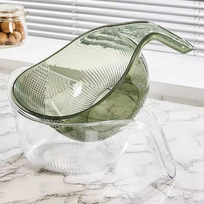 Transform Your Cooking Experience with Our Versatile Rice Washing Bowl - Durable Plastic Colander for Easy Food Prep!.