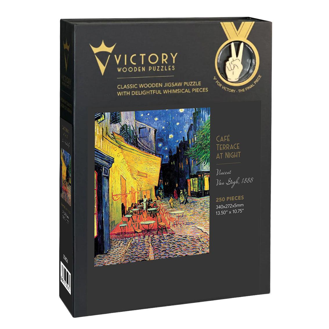 Café Terrace at Night, Premium Wooden Puzzle, 250 Pieces.