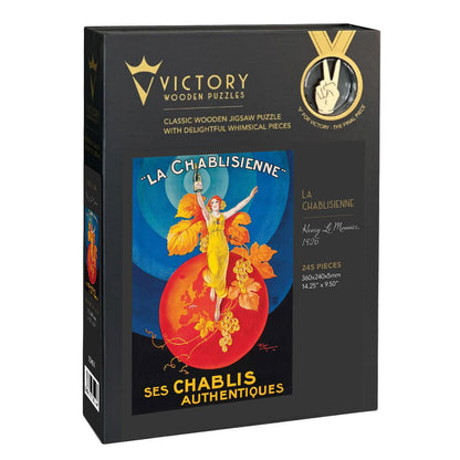 Vintage Poster – La Chablisienne Wooden Jigsaw Puzzle.