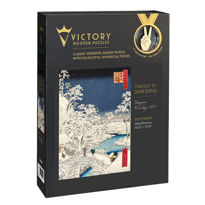 Twilight at Drum Bridge – Wooden Jigsaw Puzzle.