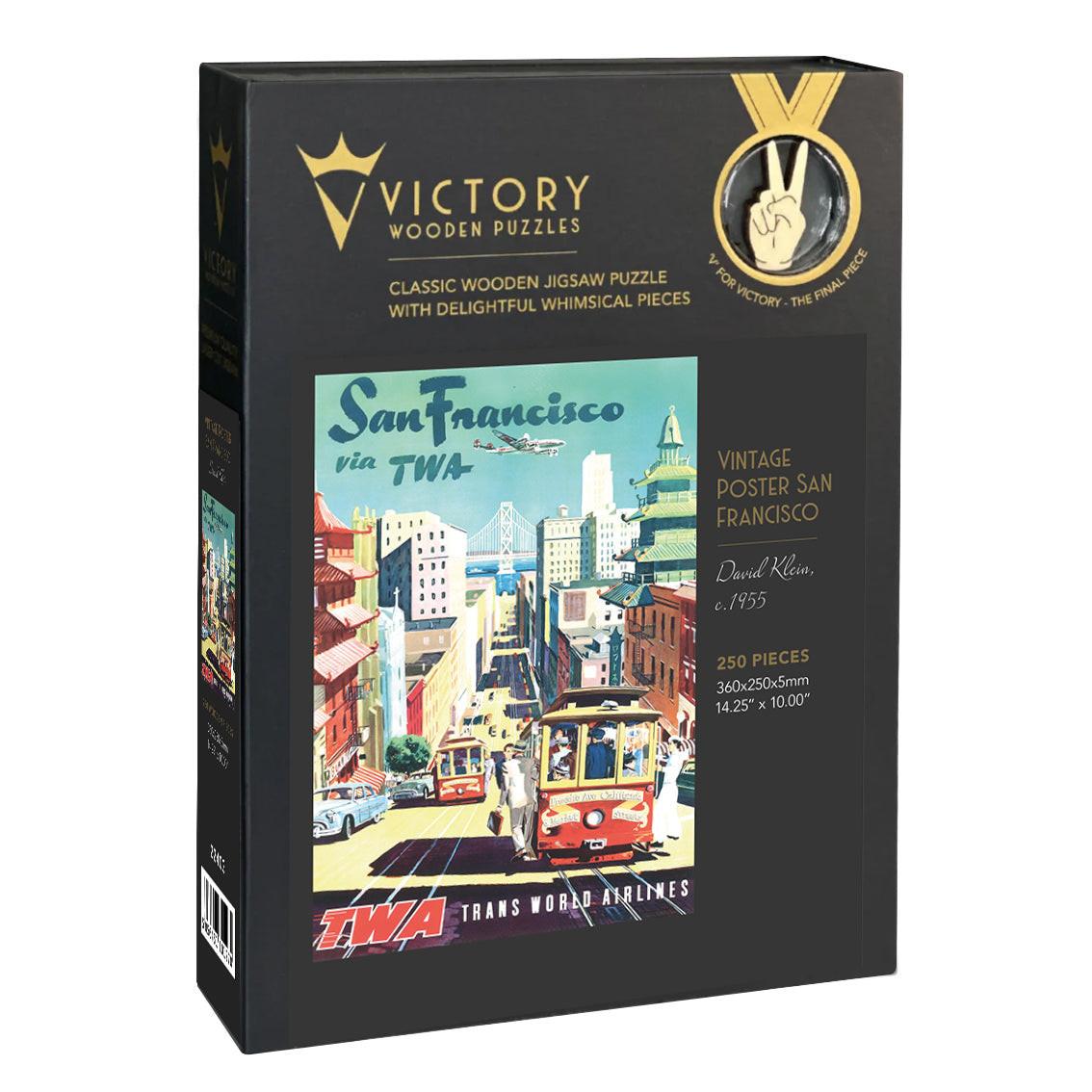 Vintage Poster – San Francisco Wooden Jigsaw Puzzle.