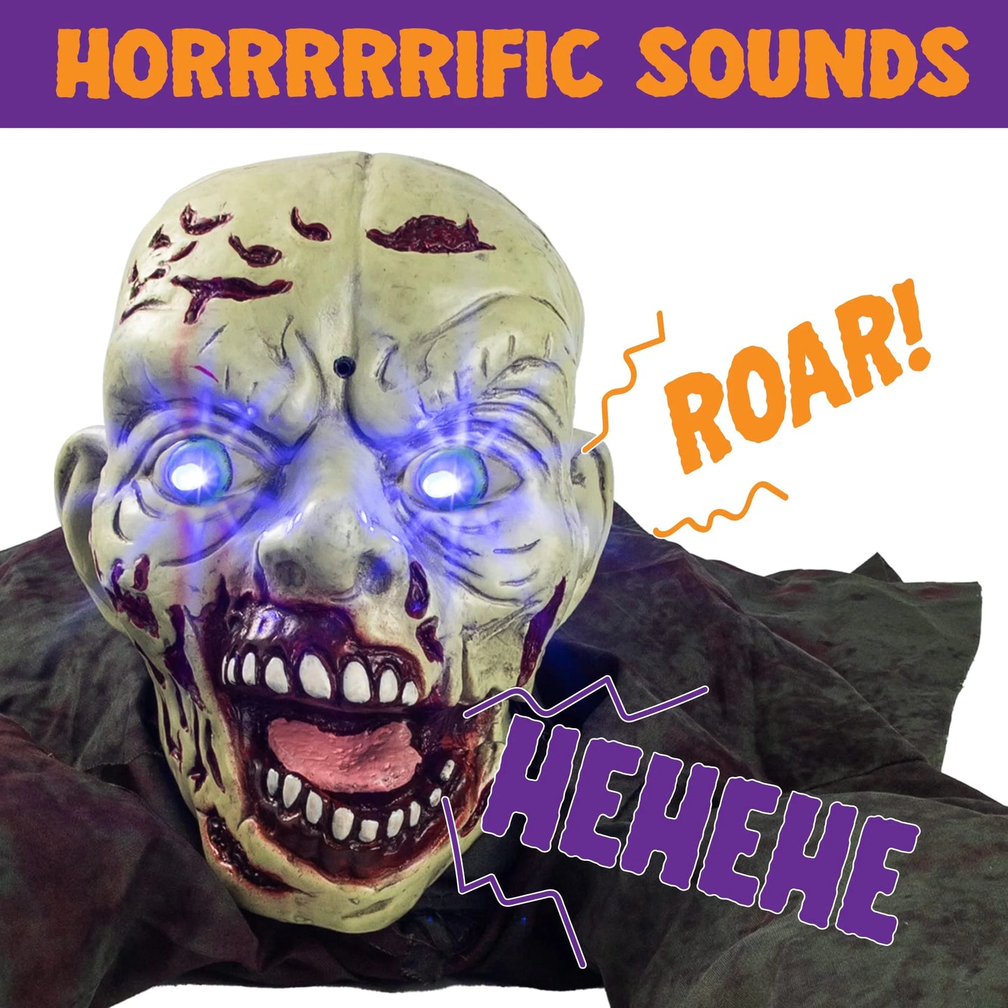 Halloween Groundbreaker Animated Halloween Decorations Zombie with Creepy Sound and Flashing Eyes