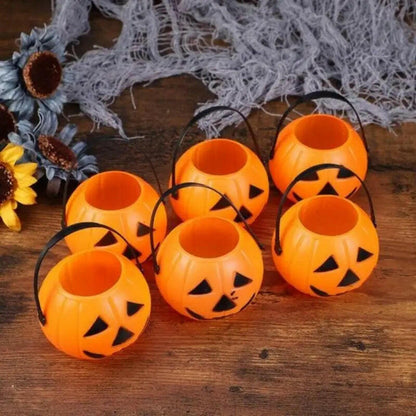 Mini Halloween Candy Buckets – 6 Cauldrons or 10 Pumpkins for Trick-or-Treat & Party Decor