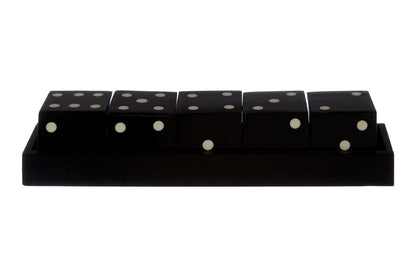 Churchill Games Black And White 5 Dice Set