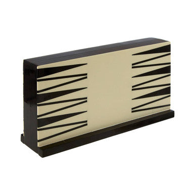 Black And White Foldable Backgammon Set.