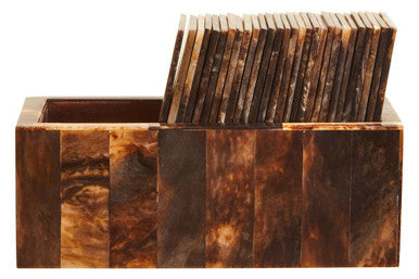 Brown and Black Finish Domino Set.