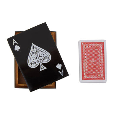 Made in the UK Black & White Card Box with Playing Cards – Modern Storage & Decor