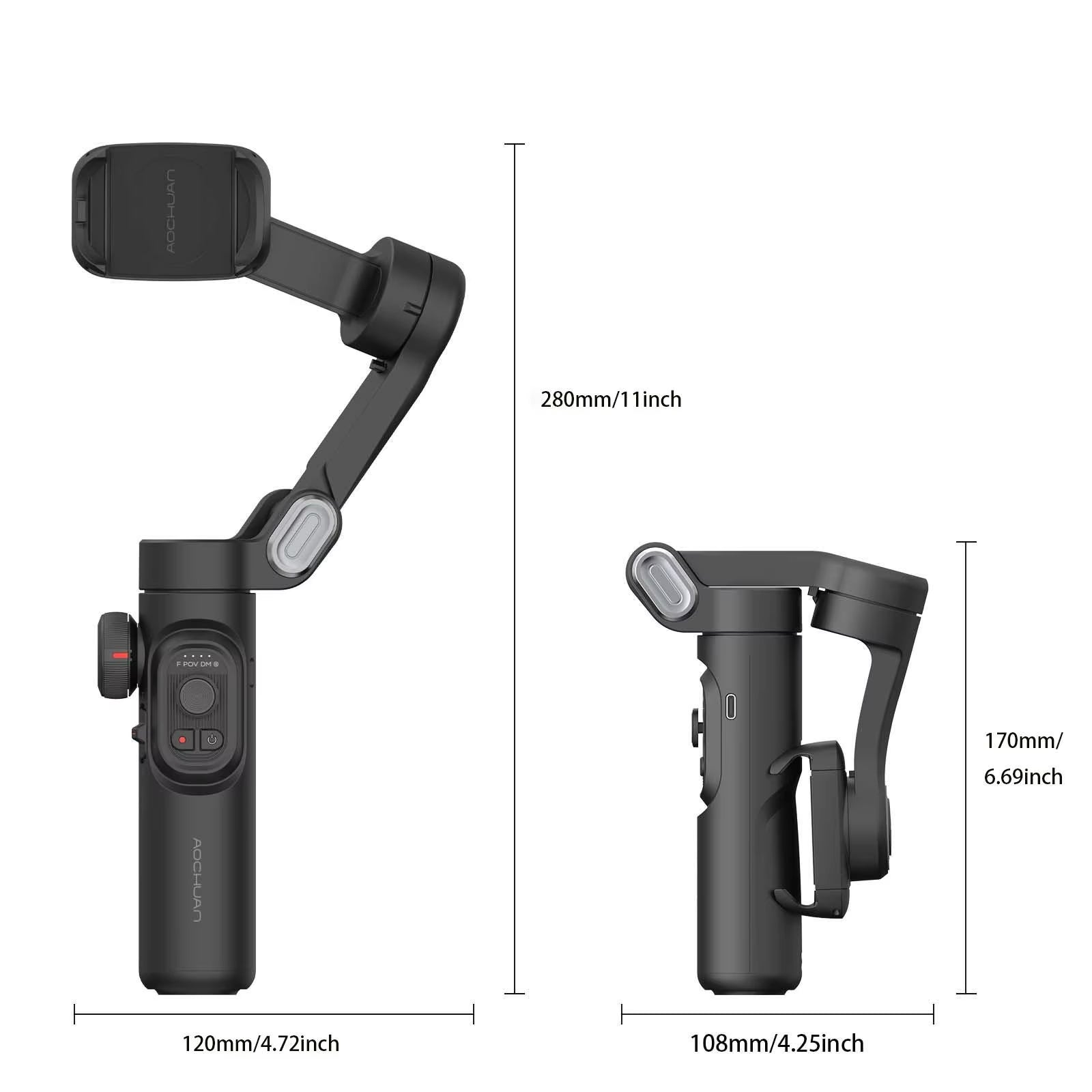 Smooth Your Shots! 🎥✨ The Ultimate 3-Axis Gimbal Stabilizer for Your Smartphone 📱 - Now with Face Tracking & Fill Light! Perfect for iPhone & Android! 💡👤