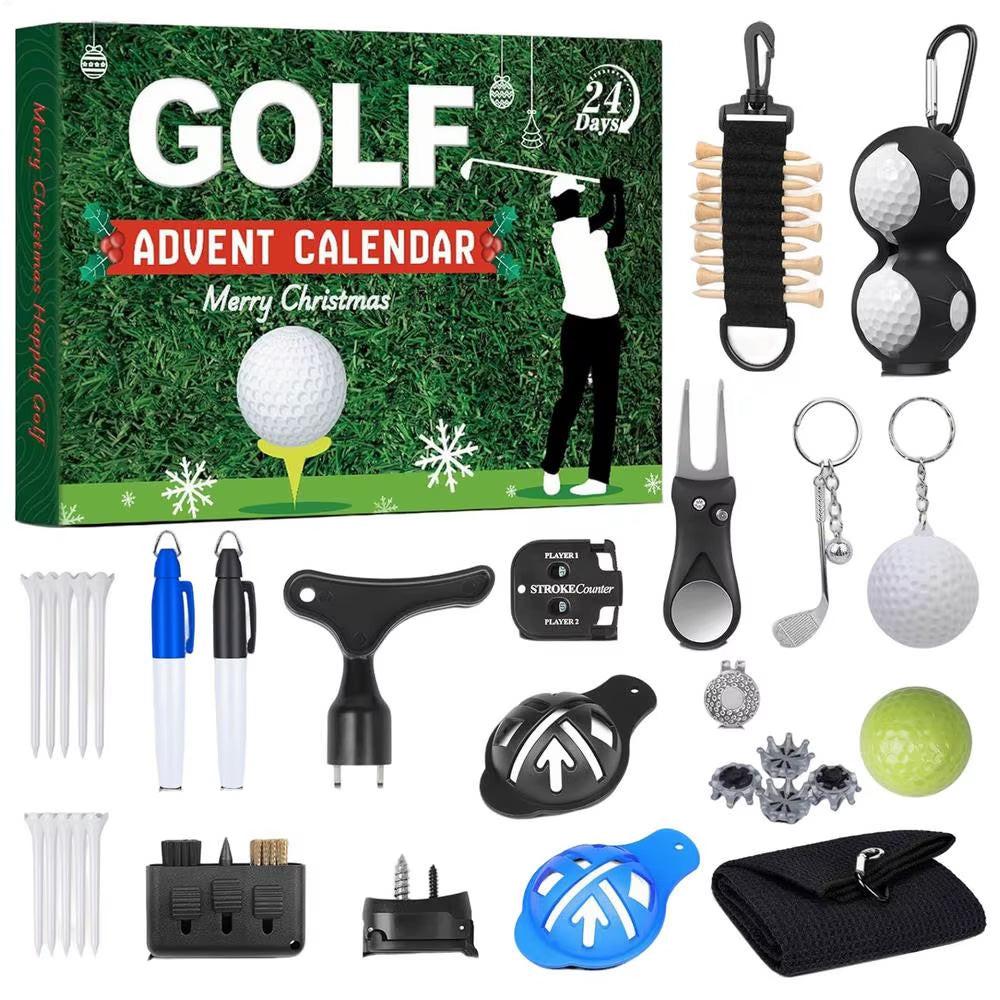 Luxury Golf Advent Calendar – 24 Days of Premium Accessories, Christmas Countdown Gift Box for Golf Enthusiasts.