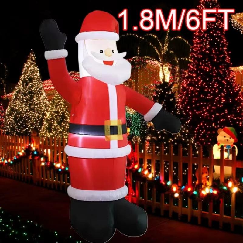 Christmas Inflatable  Decorations – LED-Lit Outdoor / Indoor Ornaments Featuring Santa, Snowmen, Trees, Bears & Gingerbread Characters