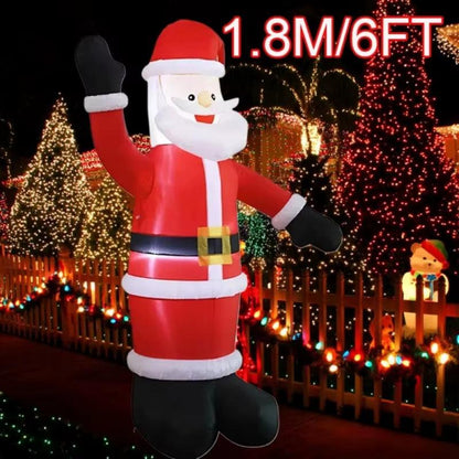 Christmas Inflatable  Decorations – LED-Lit Outdoor / Indoor Ornaments Featuring Santa, Snowmen, Trees, Bears & Gingerbread Characters