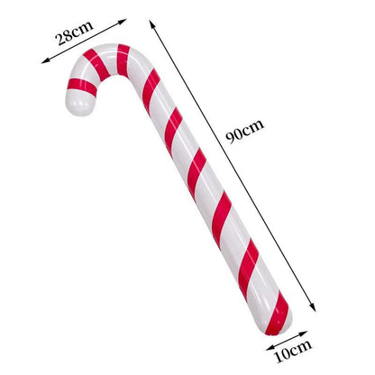 4Pc Inflatable Christmas Candy Cane Balloons – 35.4in PVC Holiday Decorations for Indoor & Outdoor Parties.