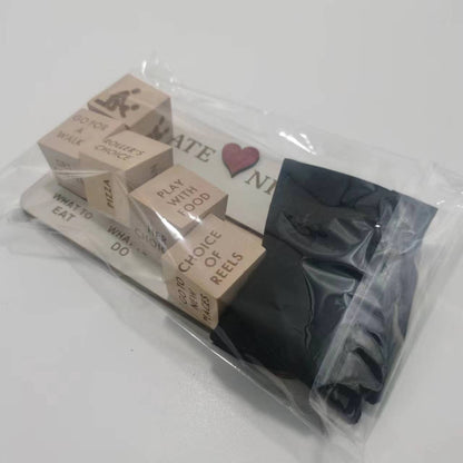 Cozy date night idea featuring unique wooden dice for fun and memorable moments