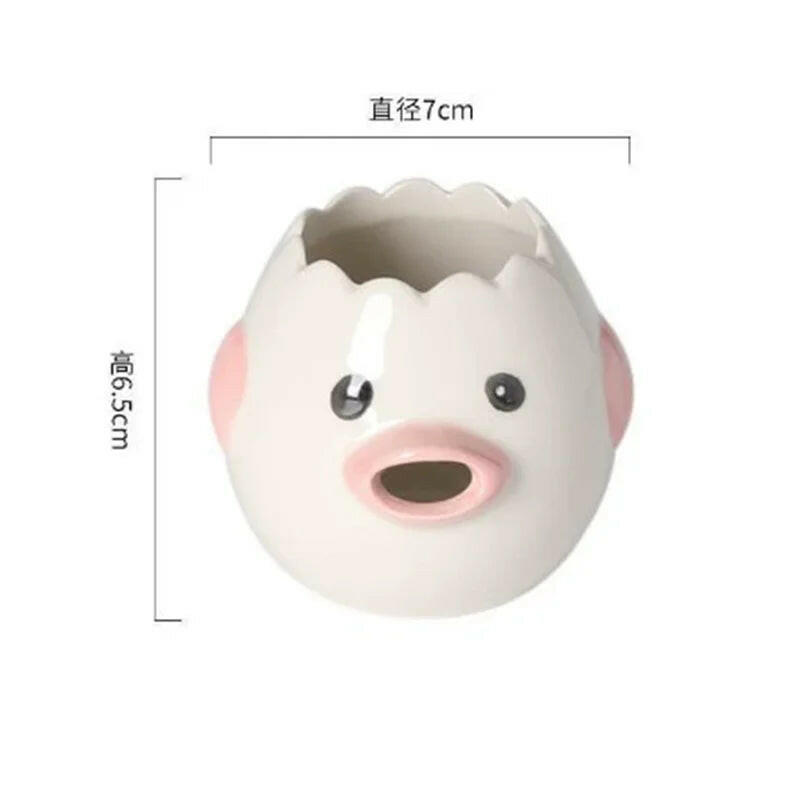 Cartoon Little Chicken Ceramic Egg Separator Egg Yolk Egg White Separator Filter Baking Tool for Bakery Kitchen Tools.
