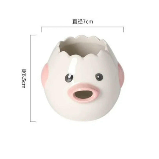 Cartoon Little Chicken Ceramic Egg Separator Egg Yolk Egg White Separator Filter Baking Tool for Bakery Kitchen Tools.