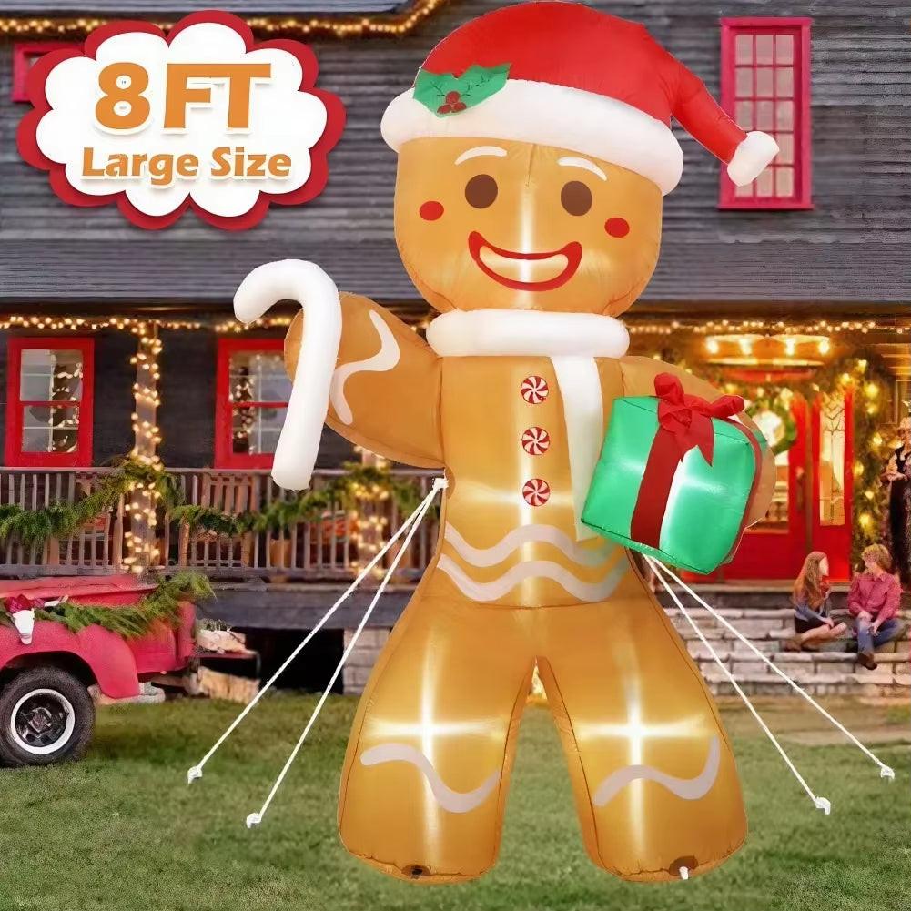 8FT Christmas Inflatable Collection – Nutcracker, Santa, Gingerbread, Snowman & Gnome Variants with LED Lights.