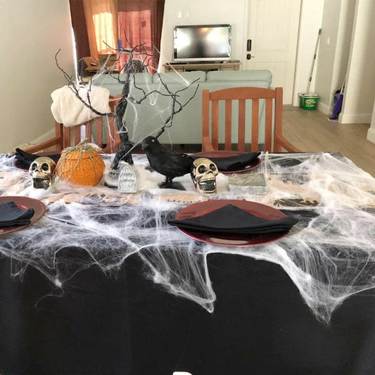 Stretchy Artificial Spider Web – Multi-Color Cobwebs for Halloween Party & Haunted House Decor (20g/40g)